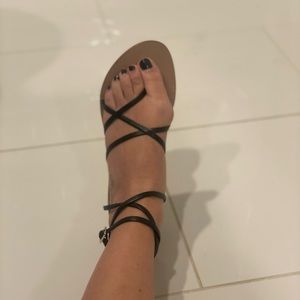 RAYE Coy Sandal - Black Leather